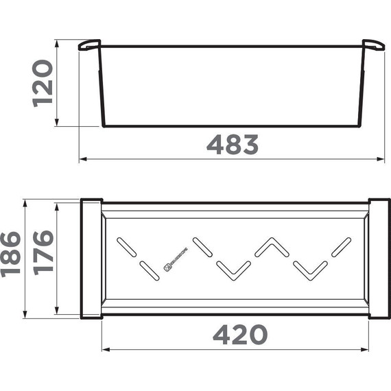 Коландер для кухонной мойки Omoikiri CO-04 GM 4999057, вороненая сталь - фото 2