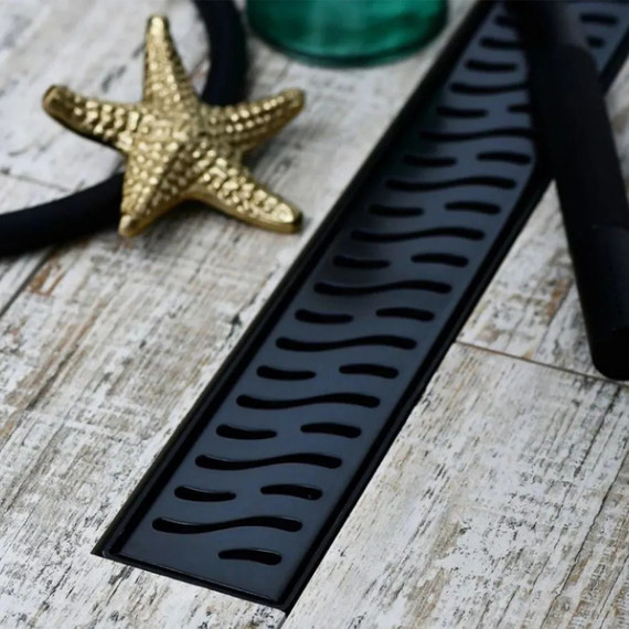 Трап Veconi Harmony Black 35 см V350HB, черный матовый, Цвет производителя: чёрный матовый, Размер трапа: 350 - фото 2