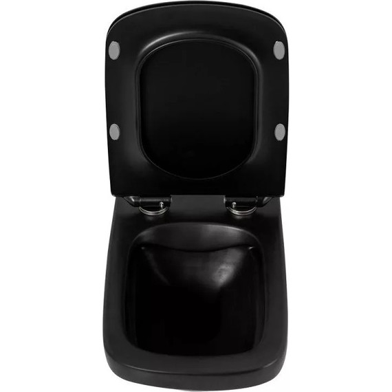 Инсталляция Grohe Solido 38811KF0 с подвесным безободковым унитазом BelBagno Sela BB3201CHR-MB, черный матовый - фото 5