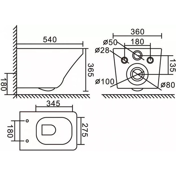 Инсталляция Grohe Solido 38811KF0 с подвесным безободковым унитазом BelBagno Sela BB3201CHR-MB, черный матовый - фото 13