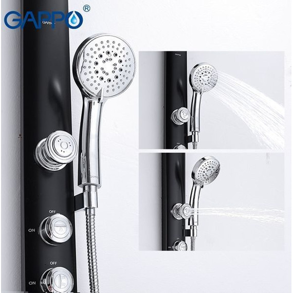 Гидромассажная панель Gappo G2417, черный/хром - фото 2