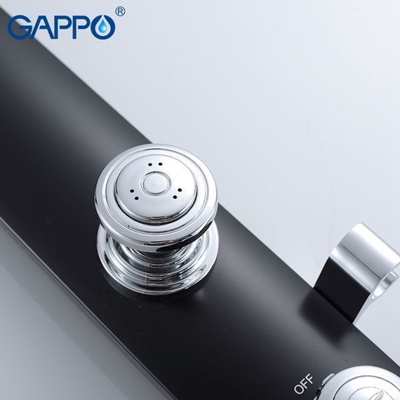 Гидромассажная панель Gappo G2417, черный/хром - фото 6