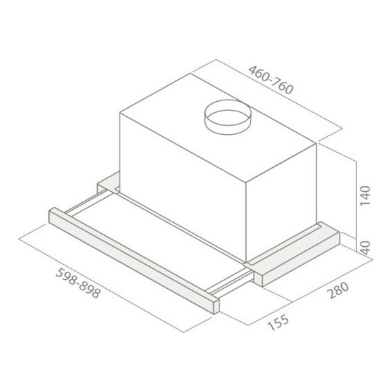 Вытяжка ELICA ELITE 14 LUX GRVT/A/60 (чёрное стекло) - фото 2