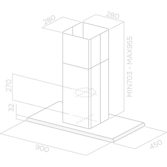 Вытяжка ELICA GALAXY ISLAND WHIX/A/90X45 (белое стекло) - фото 4