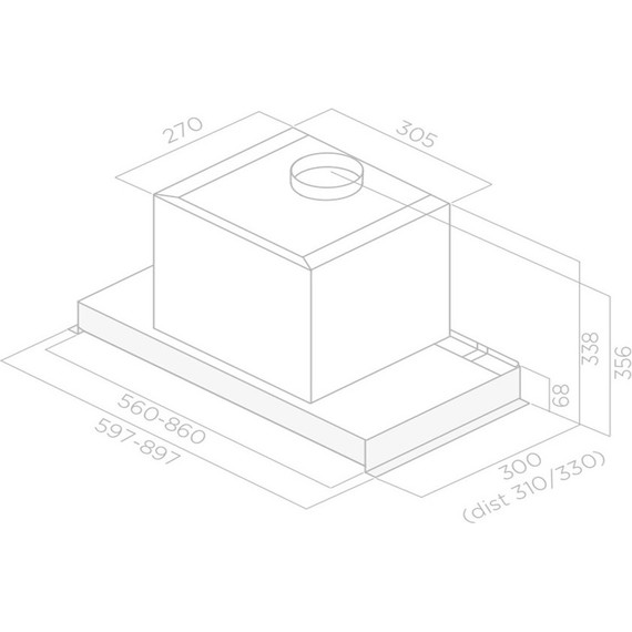 Вытяжка ELICA GLASS OUT IX/A/90 (прозрачное стекло) - фото 10