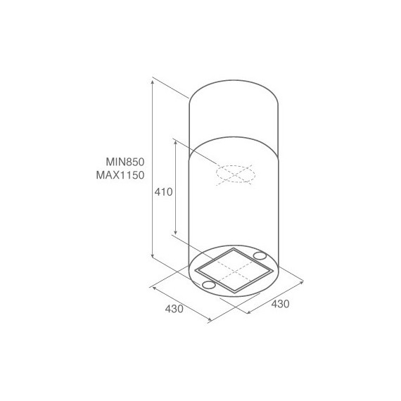 Вытяжка JET AIR PIPE ISLAND BL/A/43 - фото 3