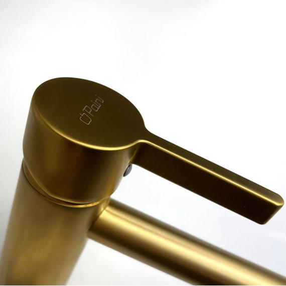 Смеситель для раковины высокий Paini Brera 74PJ205OLL, золото матовое - фото 3