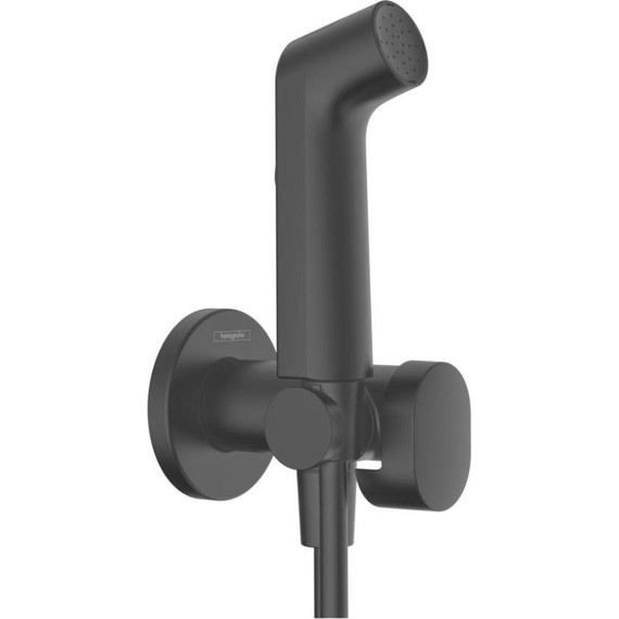 Набор для гигиенического душа Hansgrohe Bidette S 1jet EcoSmart 29232670, черный матовый (без скрытой части) - фото 