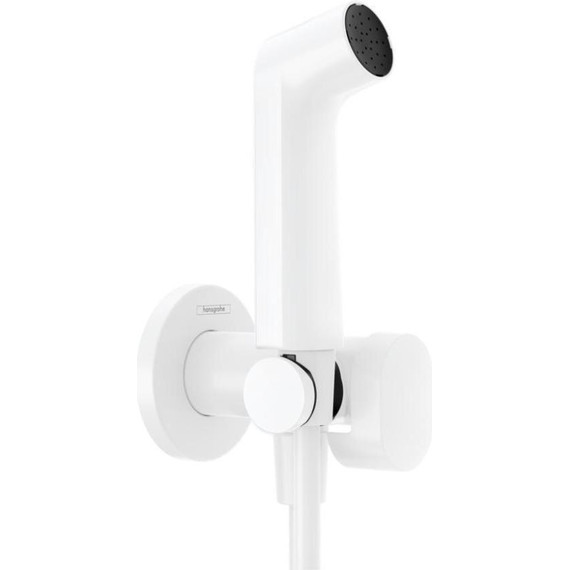 Набор для гигиенического душа Hansgrohe Bidette S 1jet EcoSmart 29232700, белый матовый (без скрытой части) - фото 