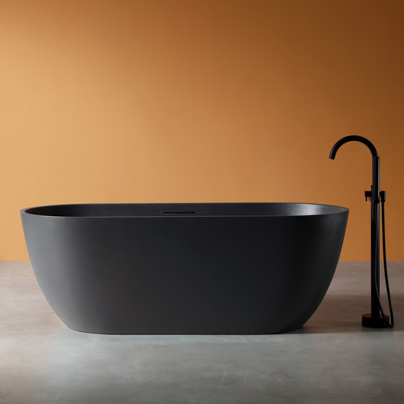 Ванна отдельностоящая Abber Frankfurt 170x75 см AM9941B, черный - фото 