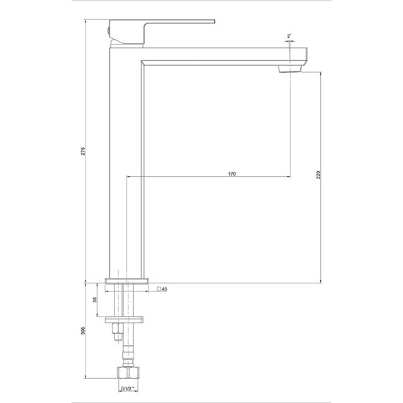 Смеситель для раковины высокий Paini Grazia 21PZ205LL, черный матовый - фото 3