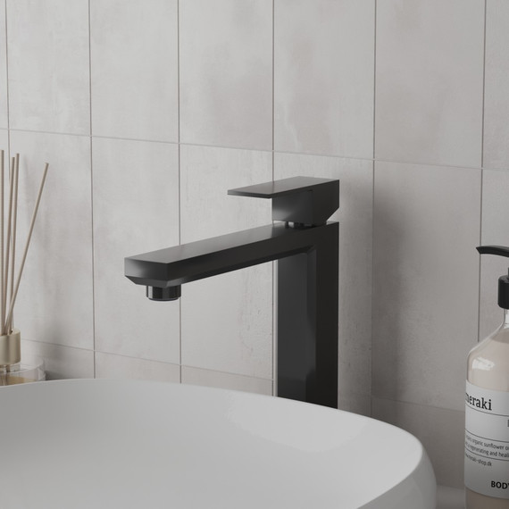 Смеситель для раковины высокий Paini Grazia 21PZ205M, черный матовый - фото 2