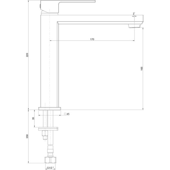 Смеситель для раковины высокий Paini Grazia 21PZ205M, черный матовый - фото 6