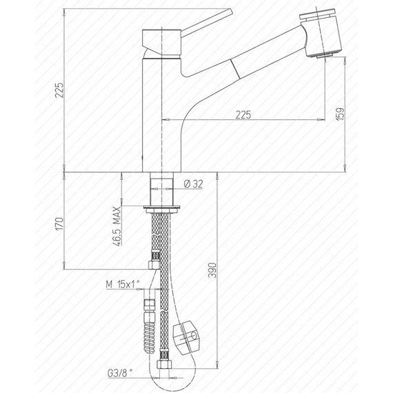 Смеситель для кухни Paini Cox 78CR576LMKM - фото 5