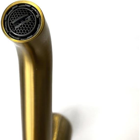 Смеситель для раковины высокий Paini Cox Grip 7GPJ205OLL, золото матовое - фото 3