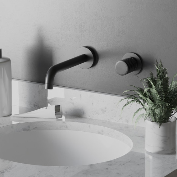 Смеситель для раковины настенный Paini Cox Grip 7GPZ208, чёрный матовый - фото 2