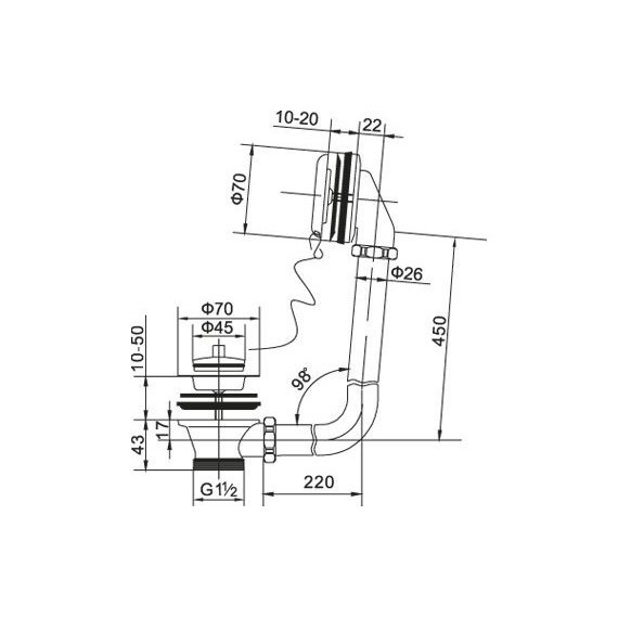 Слив-перелив BelBagno BB-OVF-02-CRM - фото 2