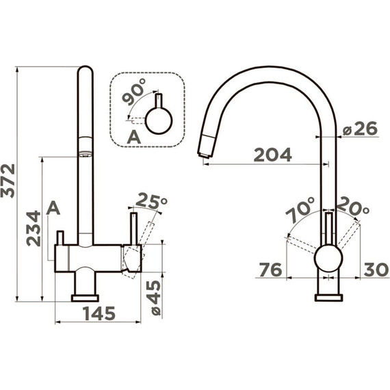 Смеситель для кухни Omoikiri Yamada GB 4994361, графит - фото 2