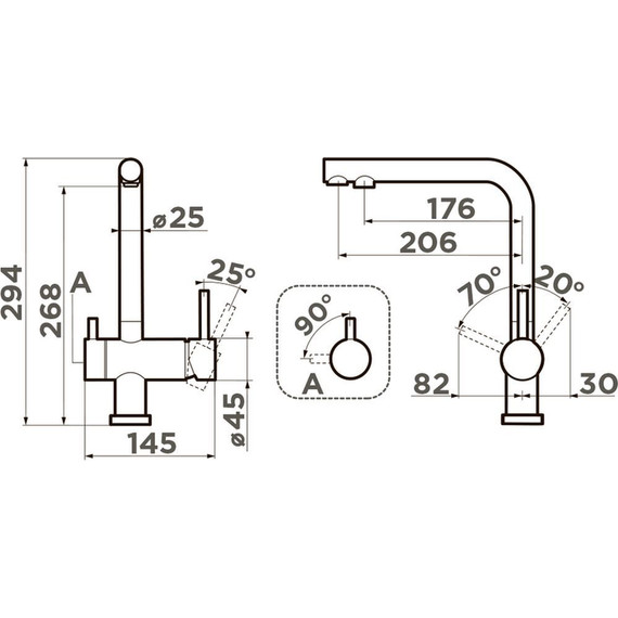 Смеситель для кухни Omoikiri Nagano BL-P 4974047, чёрный - фото 2