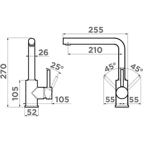 Смеситель для кухни Omoikiri Nakagawa SA-P 4974309, бежевый - фото 2