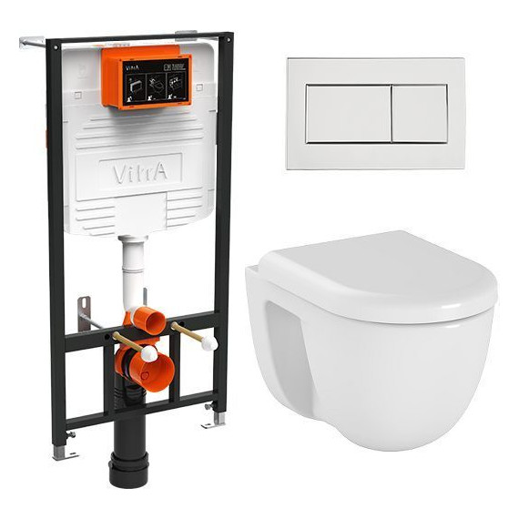 Инсталляция с подвесным безободковым унитазом Vitra S40 L-Box 9005B003-7211 - фото 