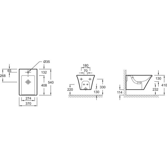 Биде подвесное Jacob Delafon Grands Boulevards EMH0002-00 - фото 3