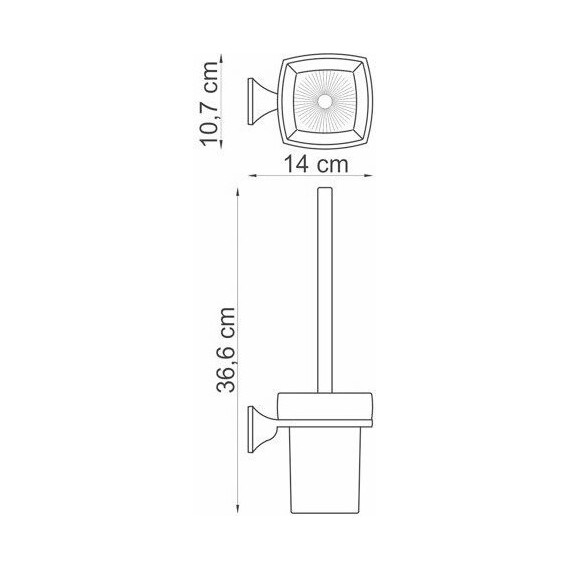 Ёршик для унитаза WasserKraft Wern K-2527 - фото 3