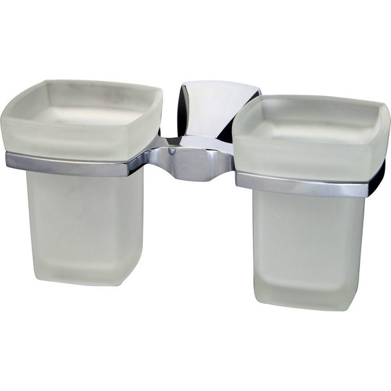 Двойной стакан для зубных щеток WasserKraft Wern K-2528D - фото 