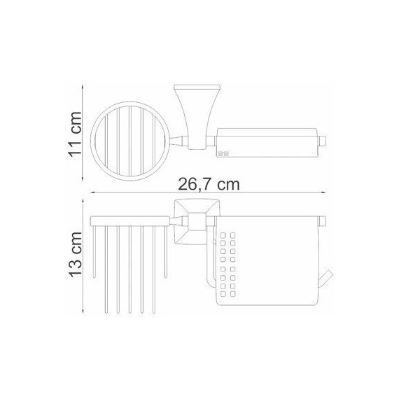 Держатель для туалетной бумаги и освежителя WasserKraft Wern K-2559 - фото 3