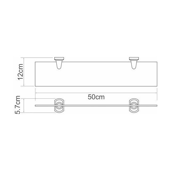 Стеклянная полка WasserKraft Oder K-3024 - фото 3