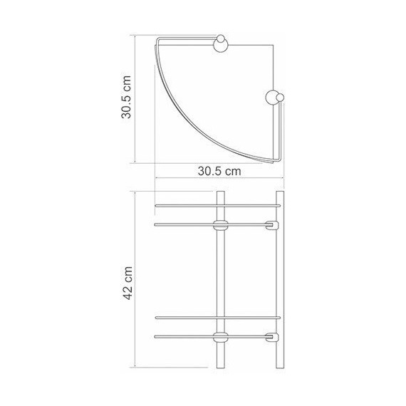 Стеклянная полка угловая WasserKraft K-3122 - фото 5