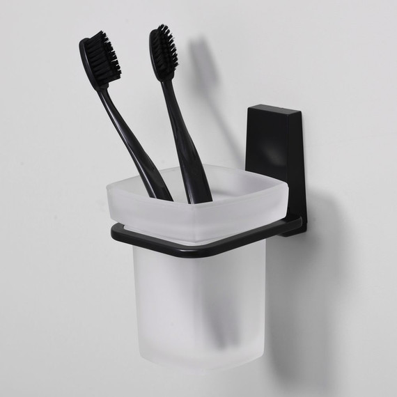 Стакан для зубных щеток WasserKraft Abens K-3228, цвет чёрный - фото 2