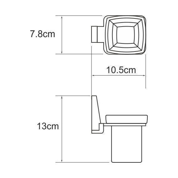 Стакан для зубных щеток WasserKraft Lopau K-6028 - фото 3