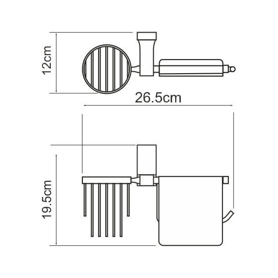 Держатель для туалетной бумаги и освежителя WasserKraft Lopau K-6059 - фото 3