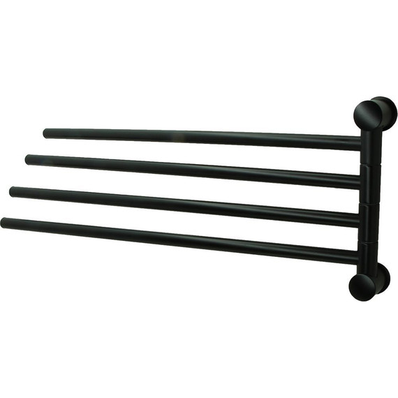 Держатель для полотенец WasserKraft K-1034B, цвет чёрный - фото 