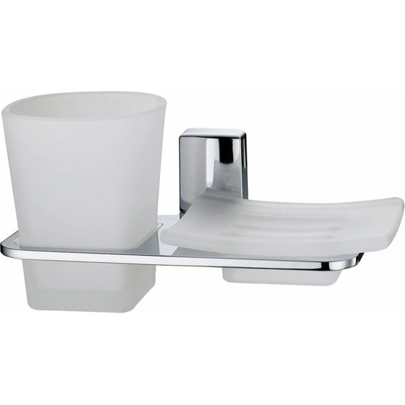 Стакан для зубных щеток с мыльницей WasserKraft Leine K-5026 - фото 