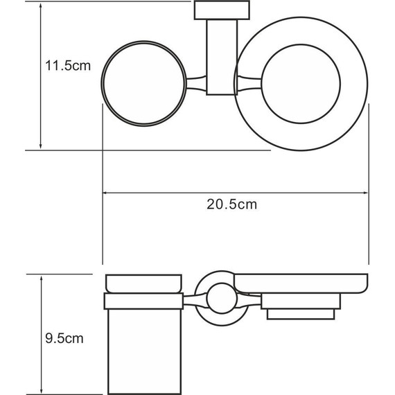 Стакан для зубных щеток с мыльницей WasserKraft Donau K-9426 - фото 3