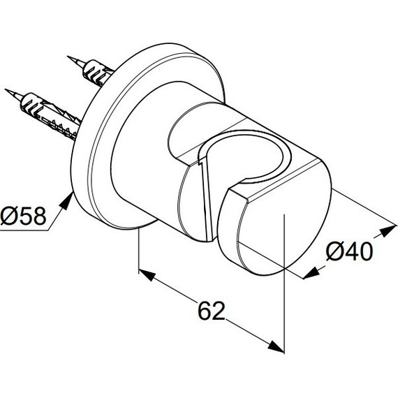 Держатель душевой лейки Kludi Nova Fonte 2055253-15, белый матовый - фото 2