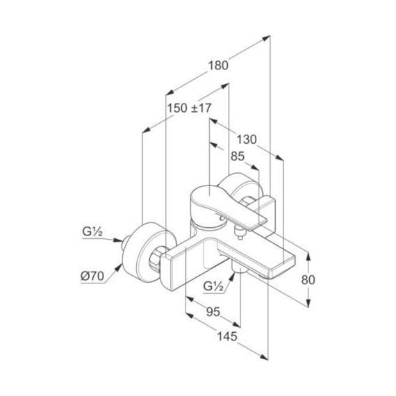 Смеситель для ванны Kludi Zenta SL 486703965, черный матовый - фото 2