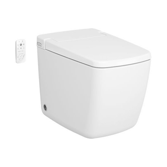 Унитаз-биде приставной безободковый с импульсным смывом VitrA V-Care Prime 7232B403-6217 с крышкой микролифт - фото 