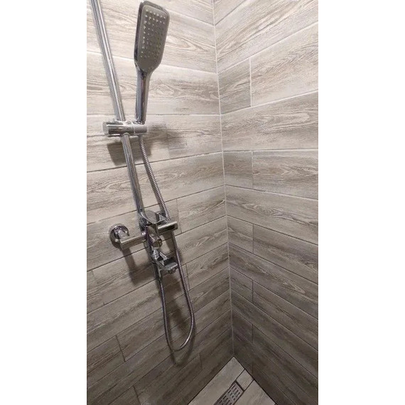 Душевая стойка с поворотным изливом Haiba HB2402 хром - фото 3