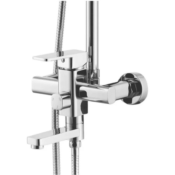 Душевая стойка с поворотным изливом Haiba HB2402 хром - фото 4