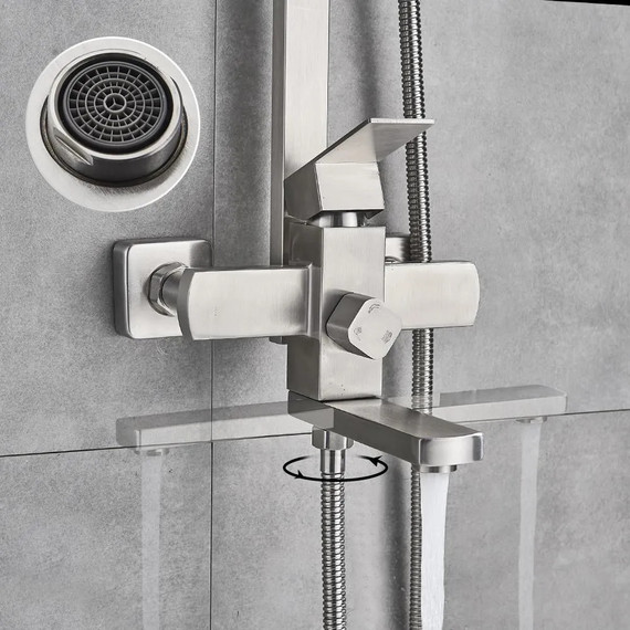 Душевая стойка Haiba HB24803, нержавеющая сталь - фото 3