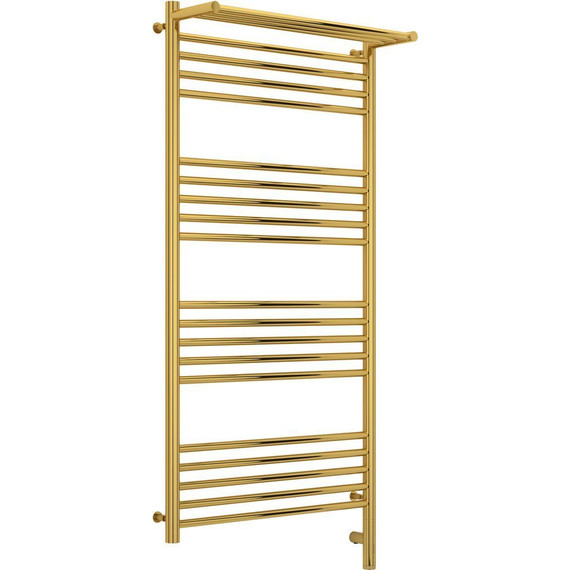 Полотенцесушитель электрический Сунержа Богема с полкой 3.0 П20 1200x600 мм (прямая перемычка) 03-5807-1260 R, золото - фото 