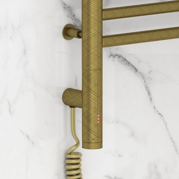 Полотенцесушитель электрический Сунержа Богема 3.0 П9 500x500 мм (прямая перемычка) 05-5804-5050 L, состаренная бронза - фото 3