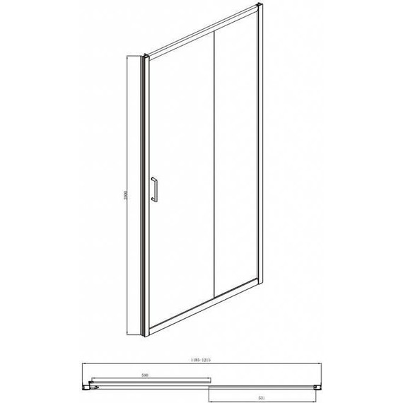 Душевая дверь Bravat Drop 120 см, BD120.4100A, хром/прозрачное - фото 6