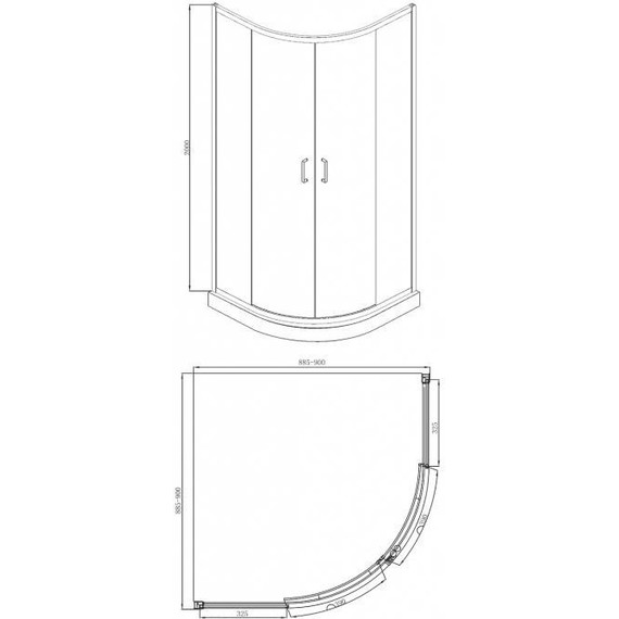 Душевое ограждение Bravat Line 90х90 см BS090.1201A, хром/прозрачное - фото 6