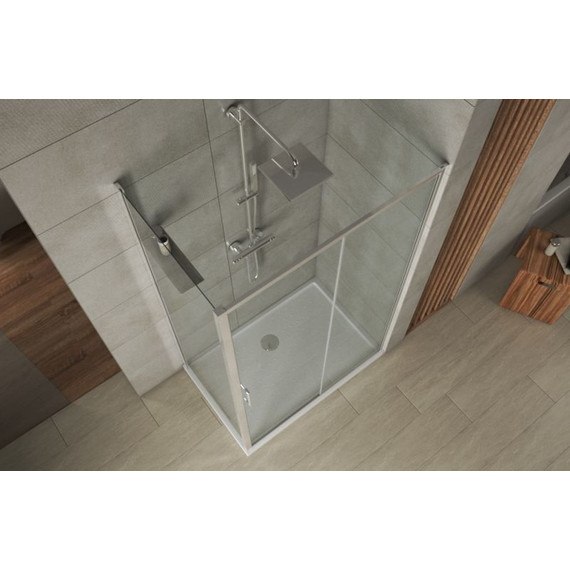 Душевое ограждение Bravat Drop 120х80 см, BS120.3100A, хром/прозрачное - фото 5