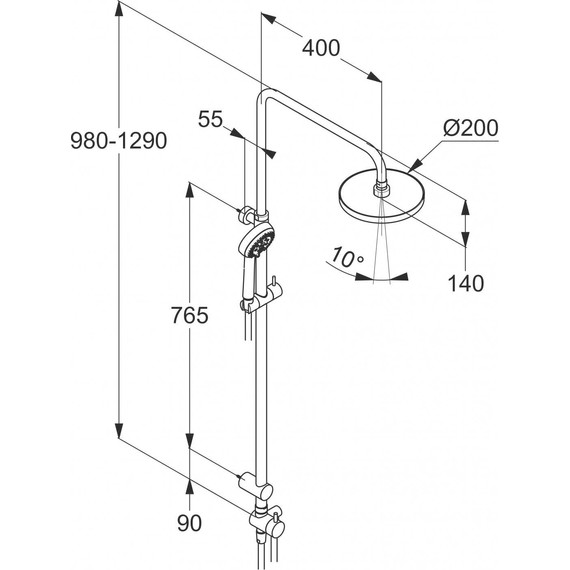 Душевая стойка Kludi Logo 6809105-00 - фото 2