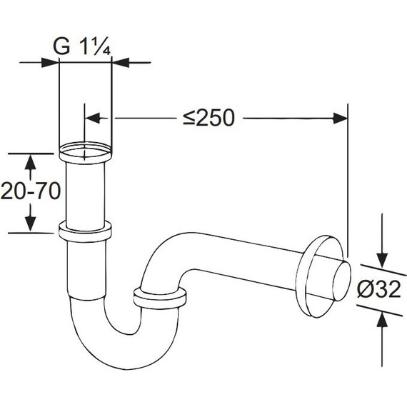 Сифон для умывальника Kludi 1025005-00 - фото 2
